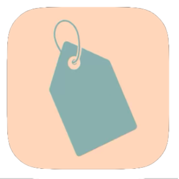 Ícone do App TicTag Brechó, pelo qual suas fornecedoras acompanham as movimentações das peças no seu brechó