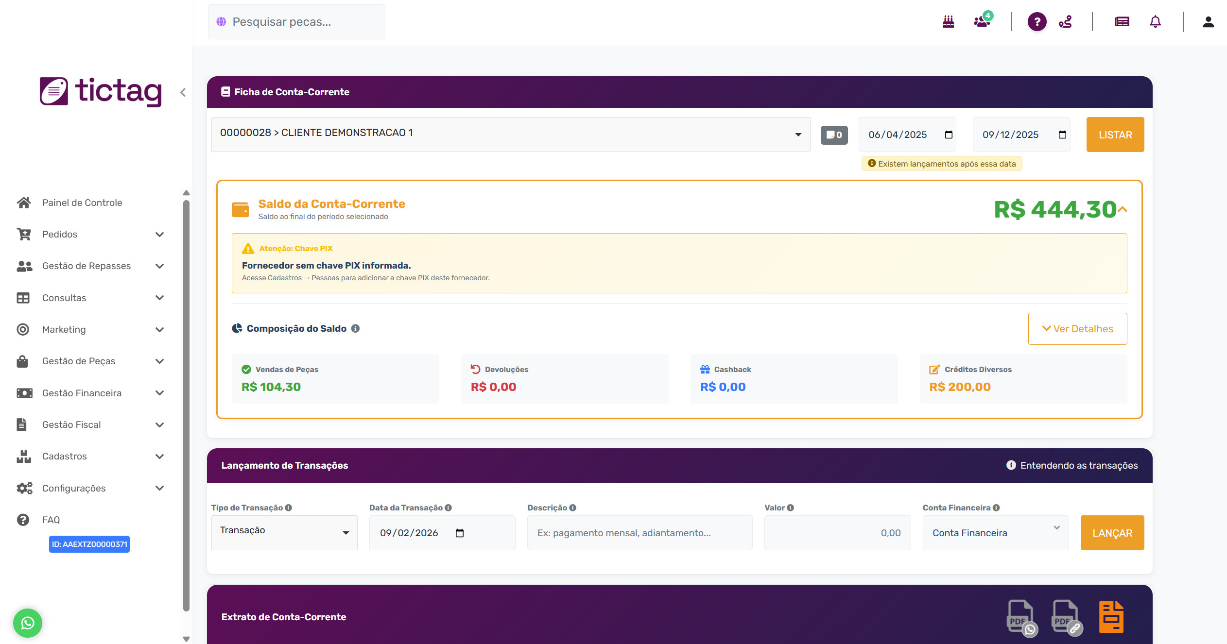 Mockup do Sistema Tictag