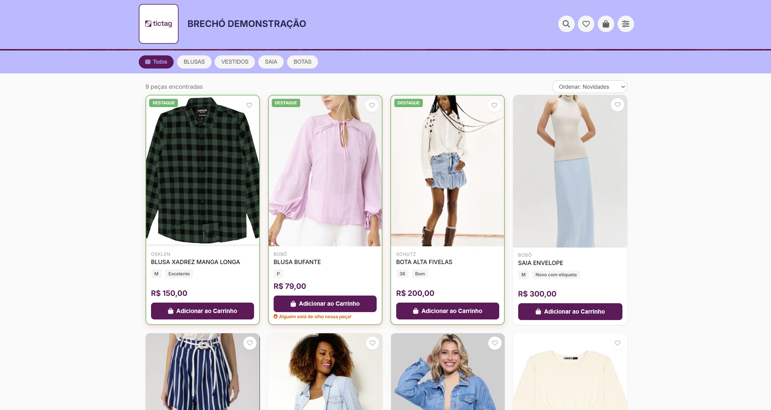 Tictag Shopping Mockup